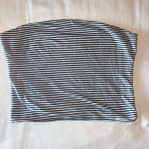 Brandy Melville Blue and White Striped Tube Top